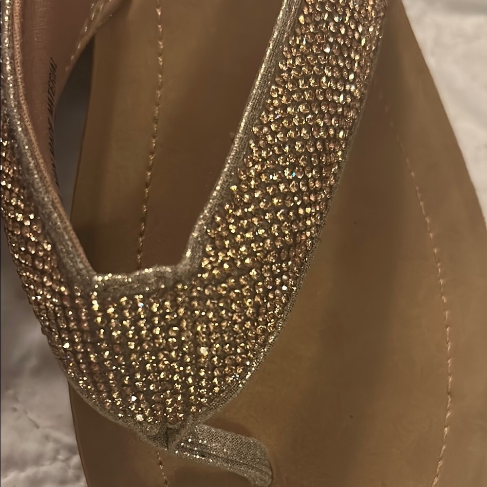 Soda  New Rose  Gold Embellished Sandals with Sparkling Straps‎ - Picture 4 of 7